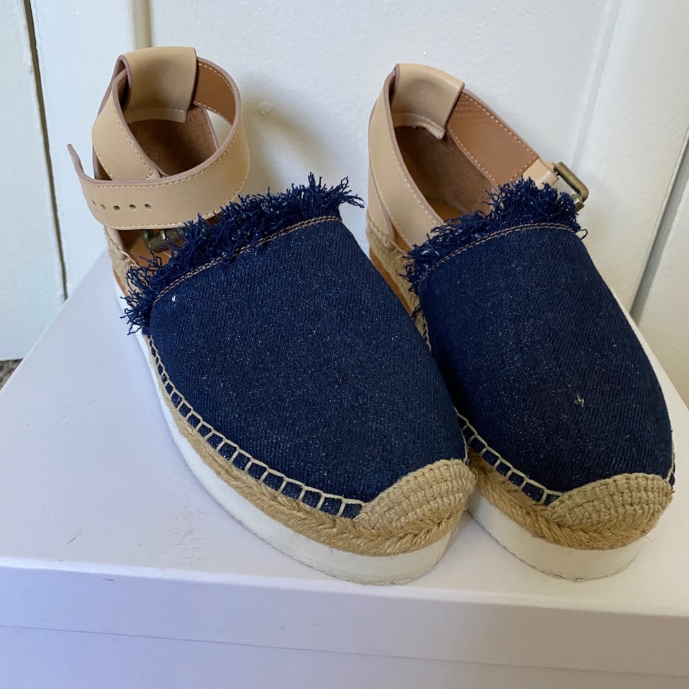 See by Chloe Ankle Strap Platform Espadrilles